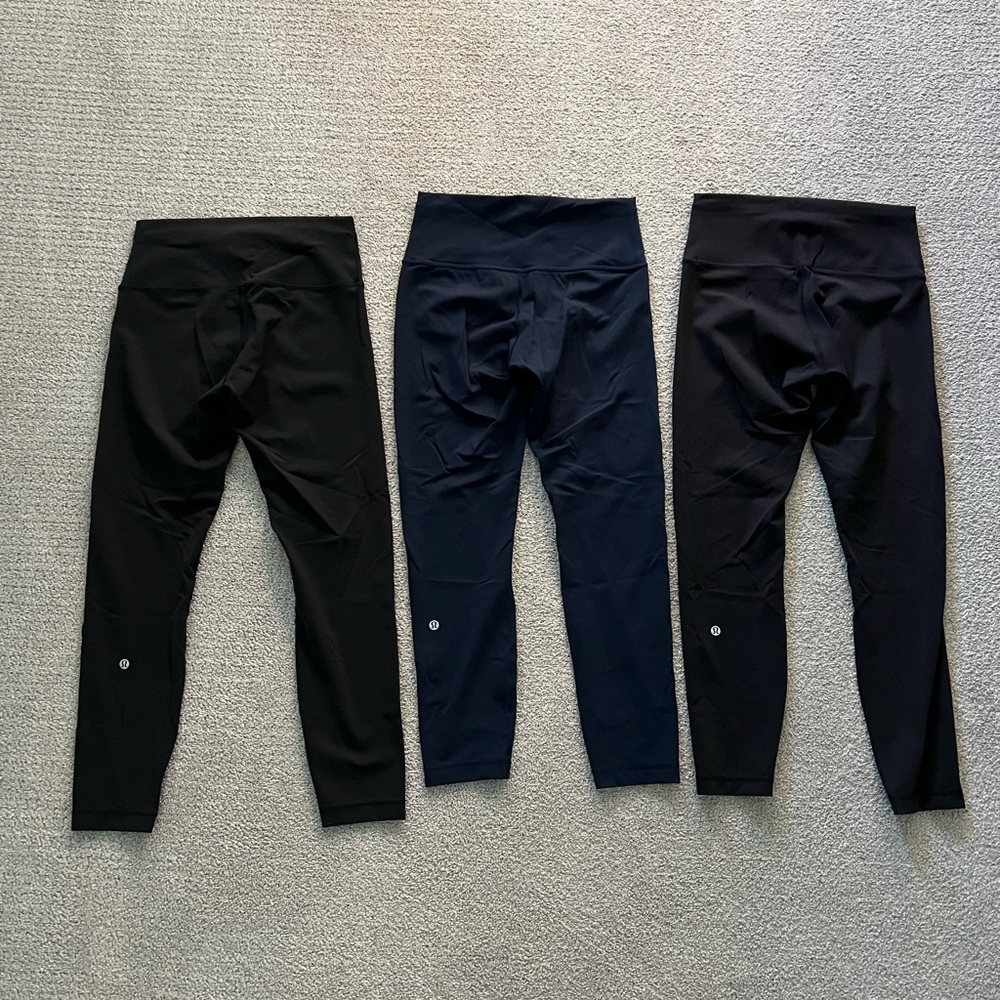Lululemon Wunder Train High Rise Tight 25 inch 3 pack